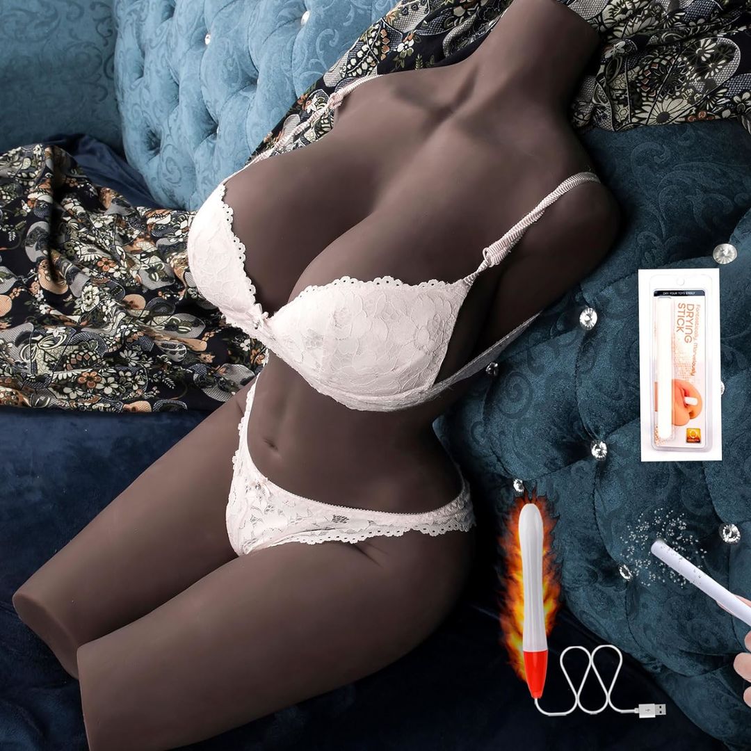 Zara – Realistic Dark TPE Sex Doll Torso with Curves